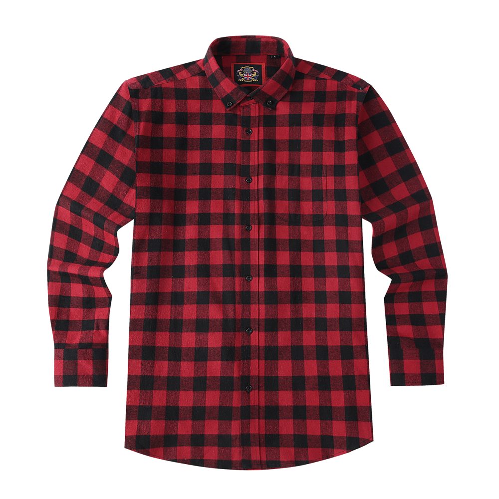 Mens Tartan Check Shirts Lumberjack Flannel Style by Janeo British Apparel. Red Chilli Peppers - Image 5