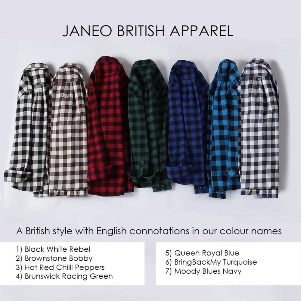 Mens Tartan Check Shirts Lumberjack Flannel Style by Janeo British Apparel. Brunswick Racing Green - Image 10