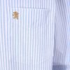 Jordy Sky Blue - Mens Long Sleeve Stripe Oxford Shirt. The Kensington Button Down Collar & Pocket. Authentic Oxford Fabric - Thumbnail Image 6