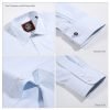 The Canterbury Self Stripe Mens Light Blue Shirt, Business Formal Dress Office Wedding, Single & Double Cuff Option. (Discontinued Style) - Thumbnail Image 8