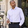 The Canterbury Self Stripe Mens Shirt, Business Formal Dress Office Wedding, Single & Double Cuff Option. Lavender. (Discontinued Style, Very Limited Stocks, On Sale Great Buy) - Thumbnail Image 2