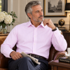 The Canterbury Self Stripe Mens Pink Shirt, Business Formal Dress Office Wedding, Single & Double Cuff Option. (Discontinued Style) - Thumbnail Image 2