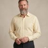 Windsor Fine Stripe Formal Shirt, Single Cuff Long Sleeve, Traditional Tailoring, Casual, Special Occasion. Lemon - Thumbnail Image 3