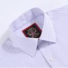 Windsor Fine Stripe Formal Shirt, Double & Single Cuff Long Sleeve, Traditional Tailoring, Casual, Special Occasion. Lavender - Thumbnail Image 10