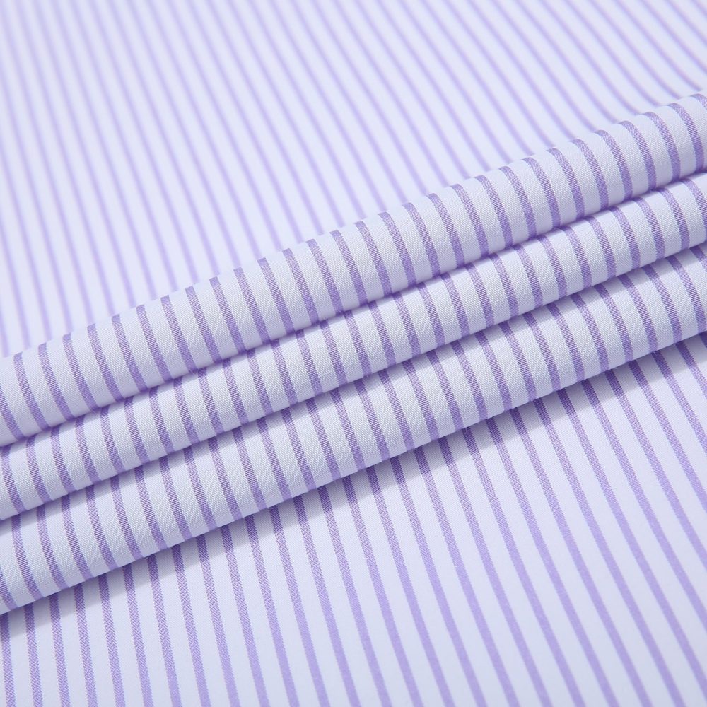 Windsor Fine Stripe Formal Shirt, Double & Single Cuff Long Sleeve, Traditional Tailoring, Casual, Special Occasion. Lavender - Image 12
