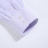 Windsor Fine Stripe Formal Shirt, Double & Single Cuff Long Sleeve, Traditional Tailoring, Casual, Special Occasion. Lavender - Thumbnail Image 9