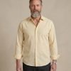 Windsor Fine Stripe Formal Shirt, Single Cuff Long Sleeve, Traditional Tailoring, Casual, Special Occasion. Lemon - Thumbnail Image 5