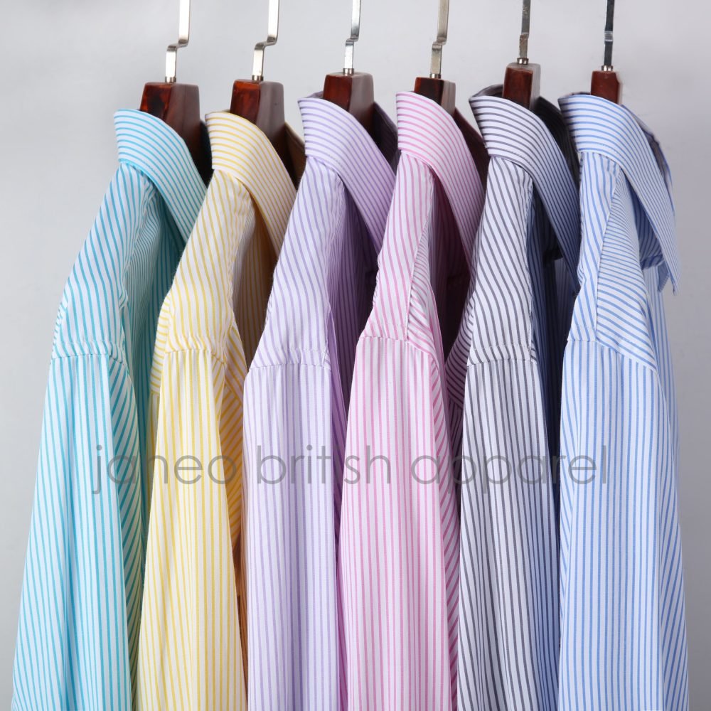 Windsor Fine Stripe Formal Shirt, Double & Single Cuff Long Sleeve, Traditional Tailoring, Casual, Special Occasion. Grey - Image 13