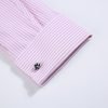 Windsor Fine Stripe Formal Shirt, Double & Single Cuff Long Sleeve, Traditional Tailoring, Casual, Special Occasion. Pink - Thumbnail Image 8