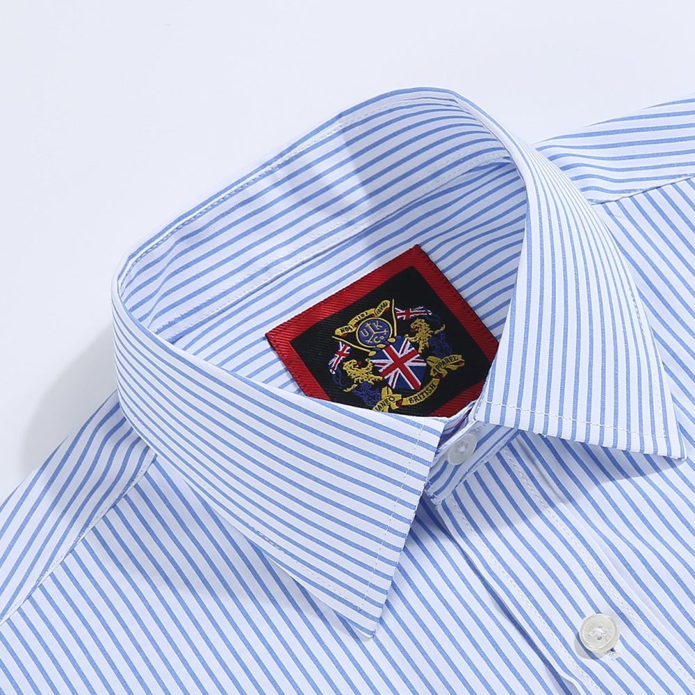 Windsor Fine Stripe Formal Shirt, Double & Single Cuff Long Sleeve, Traditional Tailoring, Casual, Special Occasion. Sky Blue - Image 10