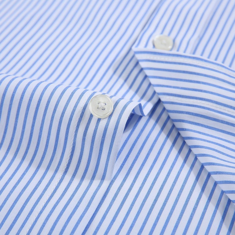 Windsor Fine Stripe Formal Shirt, Double & Single Cuff Long Sleeve, Traditional Tailoring, Casual, Special Occasion. Sky Blue - Image 11