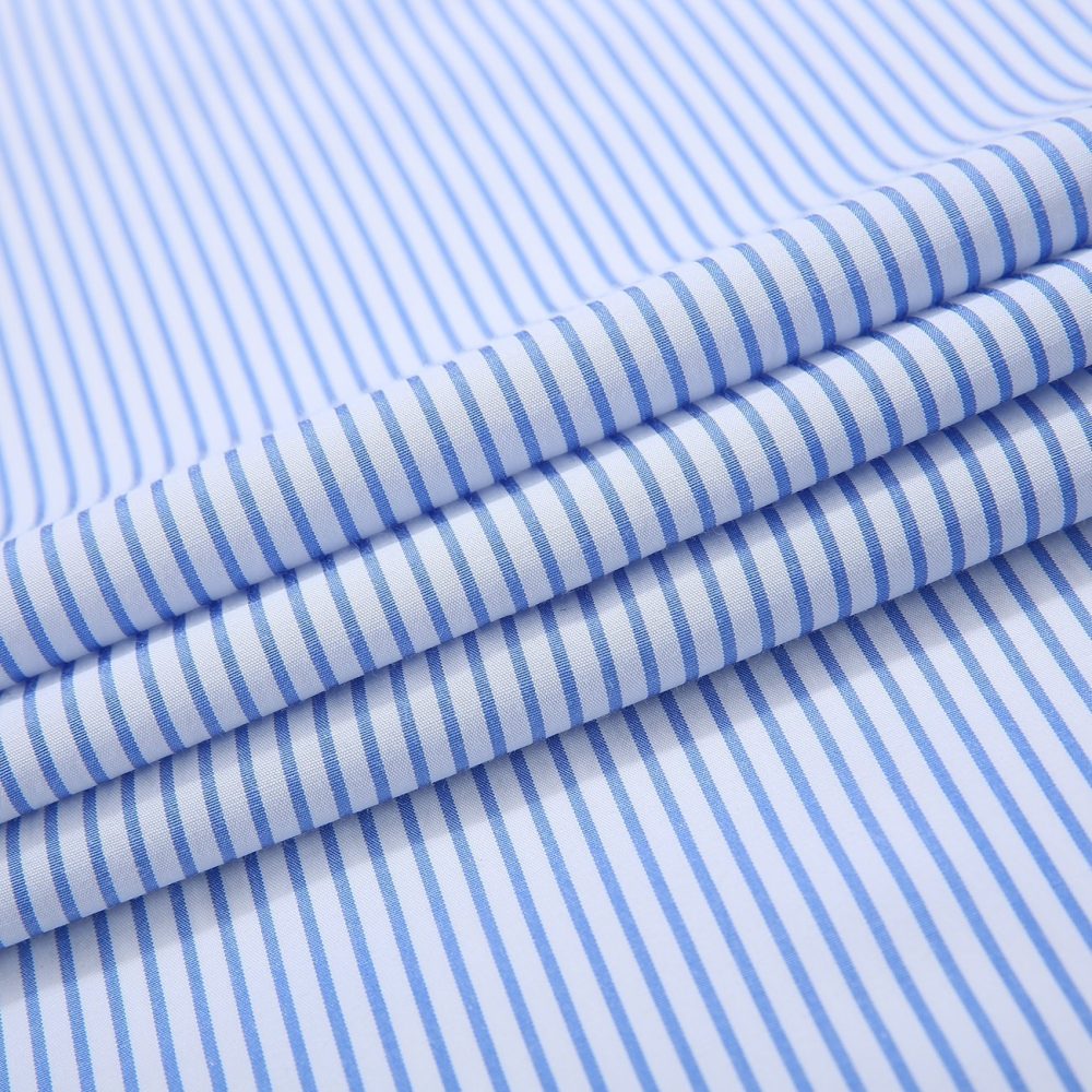 Windsor Fine Stripe Formal Shirt, Double & Single Cuff Long Sleeve, Traditional Tailoring, Casual, Special Occasion. Sky Blue - Image 12