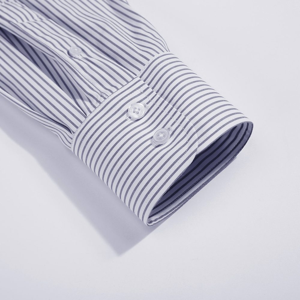 Windsor Fine Stripe Formal Shirt, Double & Single Cuff Long Sleeve, Traditional Tailoring, Casual, Special Occasion. Grey - Image 8