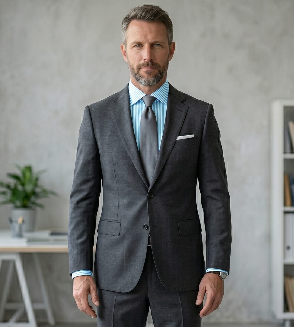 Windsor Fine Stripe Formal Shirt, Double & Single Cuff Long Sleeve, Traditional Tailoring, Casual, Special Occasion. Kingfisher - Image 5