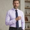 Windsor Fine Stripe Formal Shirt, Double & Single Cuff Long Sleeve, Traditional Tailoring, Casual, Special Occasion. Lavender - Thumbnail Image 2