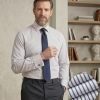 Windsor Fine Stripe Formal Shirt, Double & Single Cuff Long Sleeve, Traditional Tailoring, Casual, Special Occasion. Grey - Thumbnail Image 1