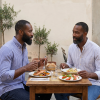 The Elizabeth Stripes Shirts (Twin Pack), Mens Oxford Stripe Shirt Button Down Collar Office or Casual, Denim Blue - Thumbnail Image 3