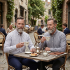 The Elizabeth Stripes Shirts (Twin Pack), Mens Oxford Stripe Shirt Button Down Collar Office or Casual, City Grey - Thumbnail Image 2