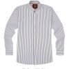 The Elizabeth Stripes Shirts, Mens Oxford Stripe Shirt Button Down Collar Office or Casual, (City Grey | White Stripe) - Thumbnail Image 6