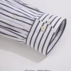 The Elizabeth Stripes Shirts, Mens Oxford Stripe Shirt Button Down Collar Office or Casual, (City Grey | White Stripe) - Thumbnail Image 8