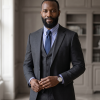 The Elizabeth Stripes Shirts (Twin Pack), Mens Oxford Stripe Shirt Button Down Collar Office or Casual, Denim Blue - Thumbnail Image 4