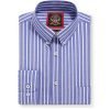The Elizabeth Stripes Shirts, Mens Oxford Stripe Shirt Button Down Collar Office or Casual, (Denim Blue | Bold Stripe) - Thumbnail Image 5