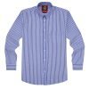 The Elizabeth Stripes Shirts, Mens Oxford Stripe Shirt Button Down Collar Office or Casual, (Denim Blue | Bold Stripe) - Thumbnail Image 6