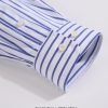 The Elizabeth Stripes Shirts, Mens Oxford Stripe Shirt Button Down Collar Office or Casual, (Denim Blue | White Stripe) - Thumbnail Image 8