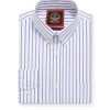 The Elizabeth Stripes Shirts, Mens Oxford Stripe Shirt Button Down Collar Office or Casual, (Ocean Blue | White Stripe) - Thumbnail Image 5