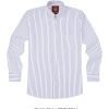 The Elizabeth Stripes Shirts, Mens Oxford Stripe Shirt Button Down Collar Office or Casual, (Ocean Blue | White Stripe) - Thumbnail Image 6