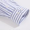 The Elizabeth Stripes Shirts, Mens Oxford Stripe Shirt Button Down Collar Office or Casual, (Ocean Blue | White Stripe) - Thumbnail Image 8