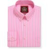 The Elizabeth Stripes Shirts, Mens Oxford Stripe Shirt Button Down Collar Office or Casual, (Vintage Pink | Bold Stripe) - Thumbnail Image 5