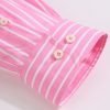 The Elizabeth Stripes Shirts, Mens Oxford Stripe Shirt Button Down Collar Office or Casual, (Vintage Pink | Bold Stripe) - Thumbnail Image 8