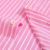 The Elizabeth Stripes Shirts, Mens Oxford Stripe Shirt Button Down Collar Office or Casual, (Vintage Pink | Bold Stripe) - Thumbnail Image 9