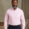 The Elizabeth Stripes Shirts, Mens Oxford Stripe Shirt Button Down Collar Office or Casual, (Vintage Pink | White Stripe) - Thumbnail Image 1