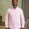 The Elizabeth Stripes Shirts, Mens Oxford Stripe Shirt Button Down Collar Office or Casual, (Vintage Pink | White Stripe) - Thumbnail Image 2