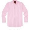 The Elizabeth Stripes Shirts, Mens Oxford Stripe Shirt Button Down Collar Office or Casual, (Vintage Pink | White Stripe) - Thumbnail Image 6