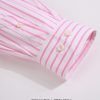 The Elizabeth Stripes Shirts, Mens Oxford Stripe Shirt Button Down Collar Office or Casual, (Vintage Pink | White Stripe) - Thumbnail Image 8