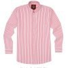 The Elizabeth Stripes Shirts, Mens Oxford Stripe Shirt Button Down Collar Office or Casual, (Warming Red | White Stripe) - Thumbnail Image 6