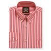 The Elizabeth Stripes Shirts, Mens Oxford Stripe Shirt Button Down Collar Office or Casual, (Warming Red | Bold Stripe) - Thumbnail Image 5