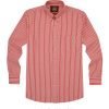The Elizabeth Stripes Shirts, Mens Oxford Stripe Shirt Button Down Collar Office or Casual, (Warming Red | Bold Stripe) - Thumbnail Image 6