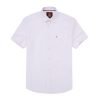 Mens Short Sleeve Oxford Shirt Plain or Stripe, Classic Fit, Button Down Collar & Pocket. Holiday Apparel Leisure Shirts. (Warm White, Plain) - Thumbnail Image 6