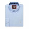 Mens English Oxford Shirt Button Down. Casual Office Work Weekender by Janeo British Apparel. Ocean Blue - Thumbnail Image 5