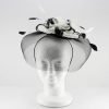 Occasion Hatinator, Beautifully Sculptured Headwear Wide Brim Fascinator for Weddings or the Races, Bows shape centre and airy feathers JaneoBritishApparel - Black - Thumbnail Image 4