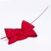Mini Domed Single Bow Fascinator Hat in all Satin Fabric.Classic Minimalist Formal & Elegant Hatinator.6 Classic Colours – Classic Red - Thumbnail Image 4