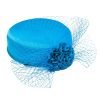 Pillbox Fascinator Headwear.Classic Minimal Style Corsage Hat and Net Bow.Bridal or Races 4 Stunning Colours. - Turquoise Blue - Thumbnail Image 7