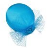 Pillbox Fascinator Headwear.Classic Minimal Style Corsage Hat and Net Bow.Bridal or Races 4 Stunning Colours. - Turquoise Blue - Thumbnail Image 8