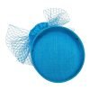 Pillbox Fascinator Headwear.Classic Minimal Style Corsage Hat and Net Bow.Bridal or Races 4 Stunning Colours. - Turquoise Blue - Thumbnail Image 11