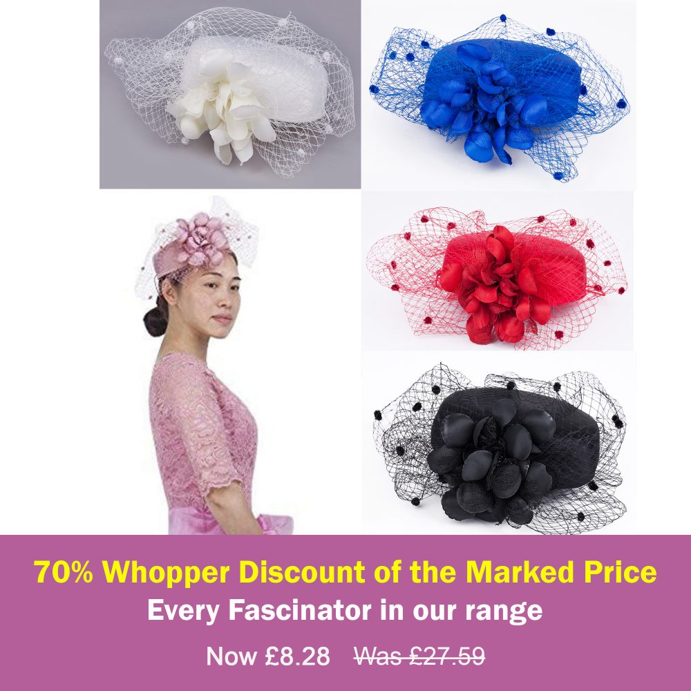 Pillbox Hat Fascinator Headwear.Vintage Style Lace Corsage & Net Bow.Bridal or Races 5 Stunning Colours. Janeo Fascinators - Black - Image 2
