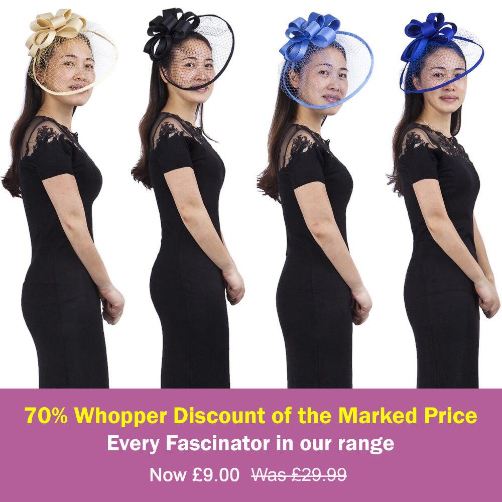 Wide Brim Statement Fascinator Headwear with Satin Structured Bows Corsage Minimalistic Bridal or Royal Ascot Hatinator - Cerise Pink - Image 2